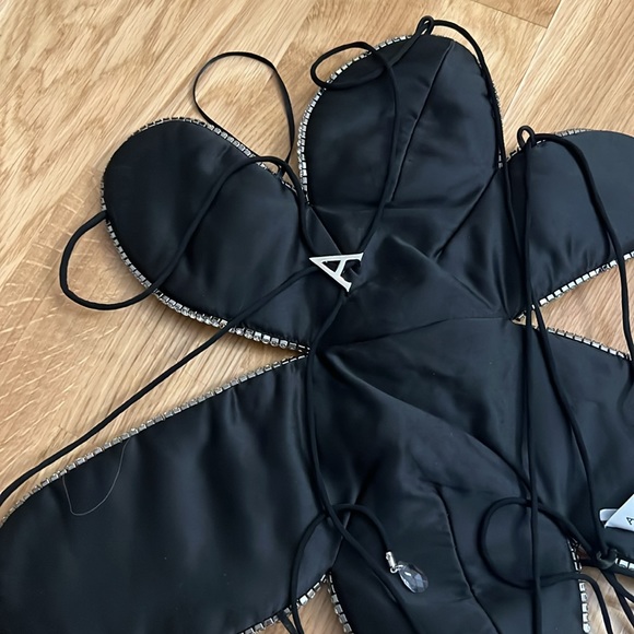 NWT AREA CRYSTAL EMBROIDERED MUSSEL FLOWER TOP - Picture 5 of 5